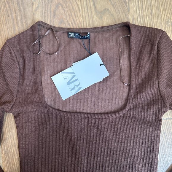 ZARA, Small, Brown Mini Dress - Picture 5 of 5